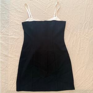 French Connection NWT | black Azra Twill Corset Strap Mini Dress | size 6